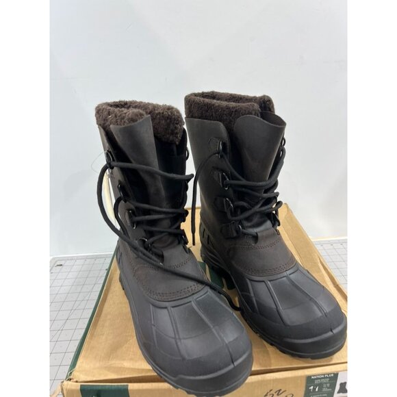 Men\'s Kamik NationPlus Waterproof Insulated Winter Boots -40  Sz. 10 Brown main image 10